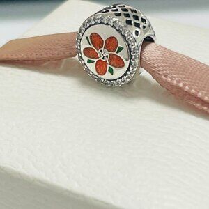 Pandora Maui Limited Flowers Bead Charm S925 ALE Hawaii